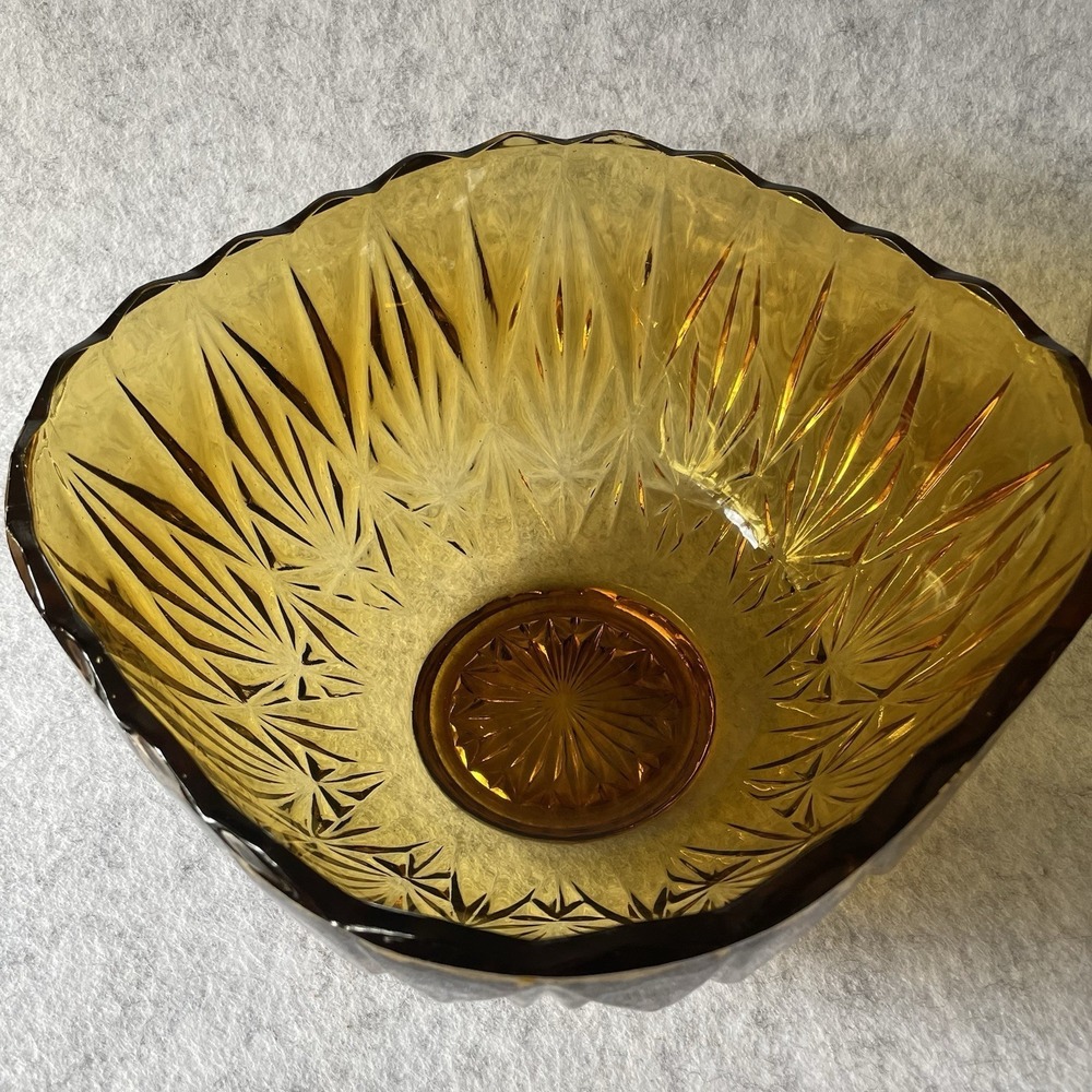 Hazel Atlas Williamsport Gold Glass Punch Bowl Set w/ Cups, 26 Piece Service - Picture 12 of 12